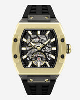 Men’s Square Skeleton Watch – Automatic Silicone Band | KC | Kenneth Cole BLACK