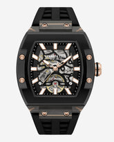 Shop Black Skeleton Automatic Silicone Watch | Kenneth Cole | Kenneth Cole BLACK