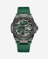 Shop Men’s Skeleton Automatic Silicone Watch in Green | KC | Kenneth Cole GREEN