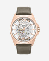 Men’s Skeleton Automatic Watch – Rose Gold & Leather | KC | Kenneth Cole KHAKI