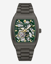 Shop Men’s Curved Skeleton Watch, Green Dial | Kenneth Cole | Kenneth Cole GUN