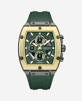 Men’s Chronograph Sport Silicone Watch – Green/Gold | KC | Kenneth Cole GREEN