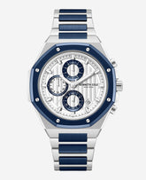 Dress Sport Chronograph Two-Tone Stainless Steel Bracelet Watch | Kenneth Cole TT SILVER/BLUE