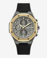 Dress Sport Chronograph Two-Tone Silicone Strap Watch | Kenneth Cole TT GUN/GOLD YELLOW