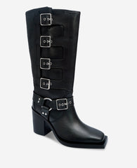 Shop Emmett Leather Buckle Tall Boot | Kenneth Cole | Kenneth Cole BLACK LEATHER