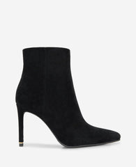 Shop Quincy Suede Heel Ankle Bootie in Black | Kenneth Cole | Kenneth Cole BLACK SUEDE