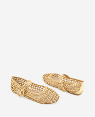 Tessa Metallic Woven Knotted Ballet Flat | Kenneth Cole GOLD WOVEN