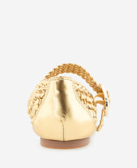 Tessa Metallic Woven Knotted Ballet Flat | Kenneth Cole GOLD WOVEN
