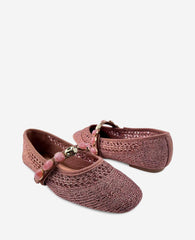 Zeta Woven Knit Stone Embellished Ballet Flat | Kenneth Cole ROSE GOLD KNIT