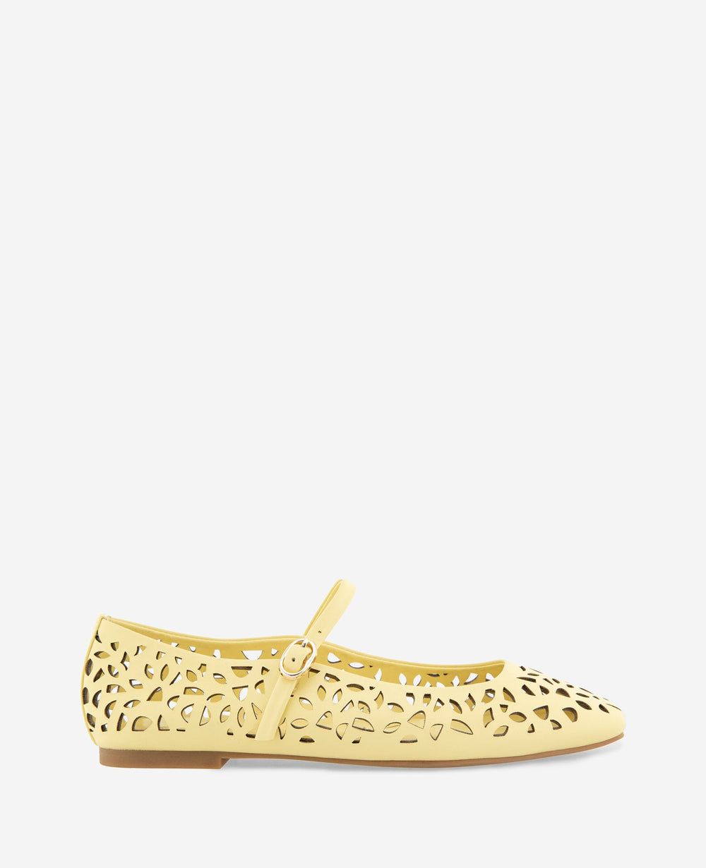 Jasper Perforated Leather Ballet Flat | Kenneth Cole BUTTER YELLOW