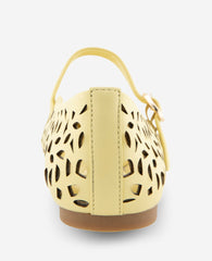 Jasper Perforated Leather Ballet Flat | Kenneth Cole BUTTER YELLOW