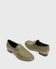Reece Green Crinkle Patent Penny Loafer | Kenneth Cole | Kenneth Cole GREEN PATENT