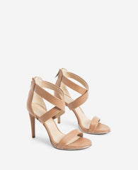 Brooke Cross Strap Heeled Sandal – Latte Leather | KC | Kenneth Cole LATTE