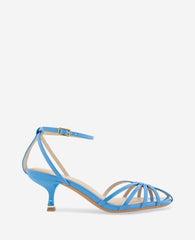 Genevieve Patent Cage Toe Ankle Strap Heel | Kenneth Cole BLUE PATENT