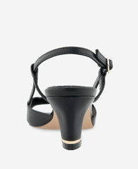 Anna Leather Open Toe Slingback Sandal | Kenneth Cole BLACK LEATHER