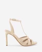 Liona Patent T-Strap Heel | Kenneth Cole WARM SAND PATENT
