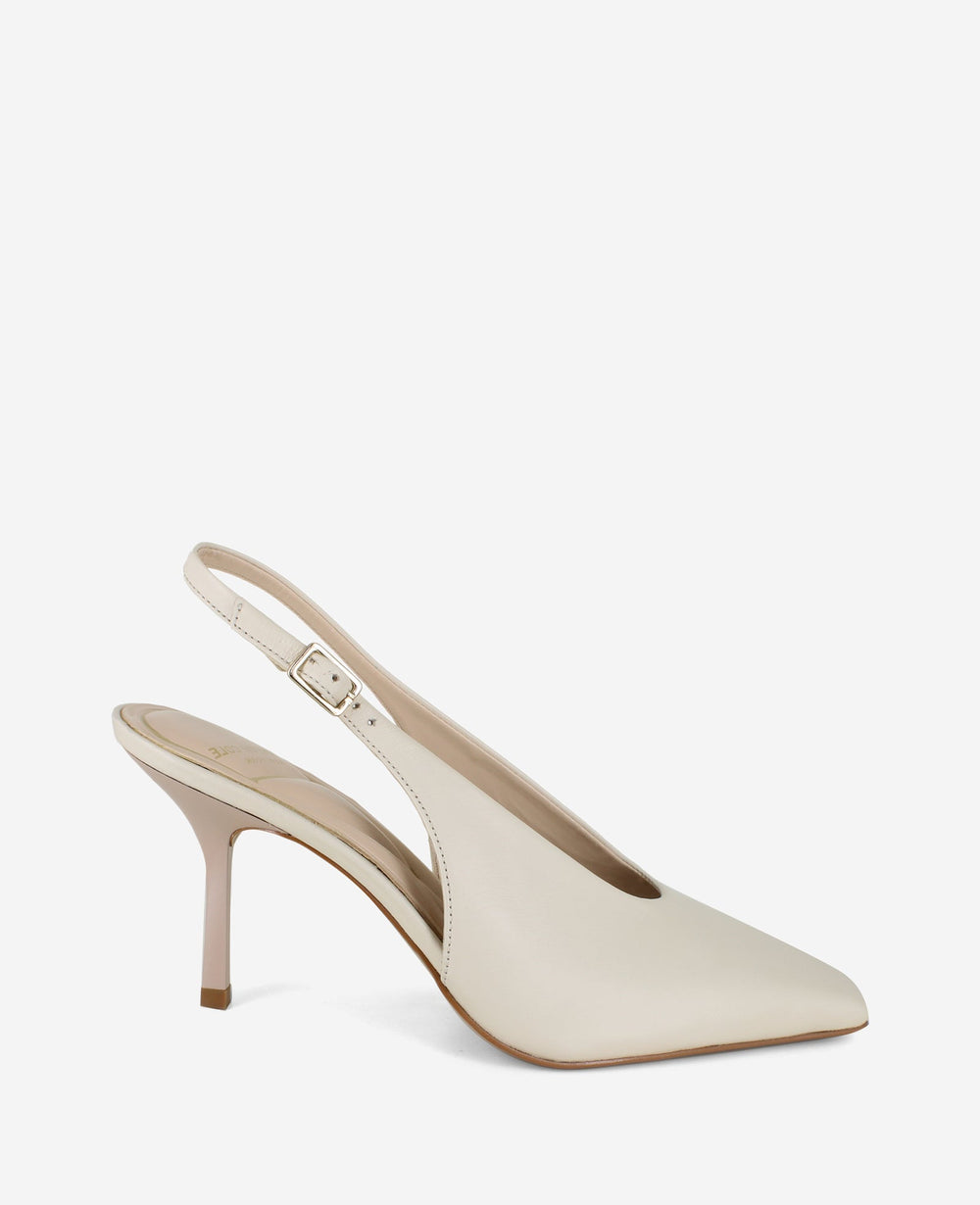Aerial Leather Slingback Heel | Kenneth Cole IVORY LEATHER
