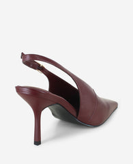 Aerial Leather Slingback Heel | Kenneth Cole BURGUNDY LEATHER