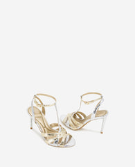 Shop Liona Metallic Snake Print Heel – Silver & Gold | KC | Kenneth Cole SILVER/GOLD METALLIC