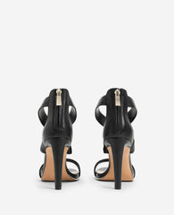 Brooke Cross Strap Heeled Sandal – Black Leather | KC | Kenneth Cole BLACK