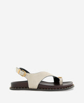 Dixon Suede Toe Ring Buckle Sandal | Kenneth Cole OYSTER GREY SUEDE