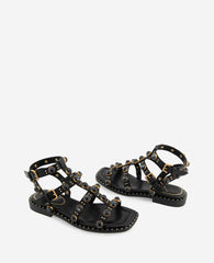 Ruby Leather Jewel Gladiator Sandal | Kenneth Cole BLACK