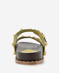 Deardra Suede Double Band Buckle Slide | Kenneth Cole ARTICHOKE SUEDE