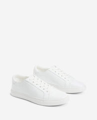 Women’s Leather Kam Sneaker | White Casual Lace-Up Shoe | Kenneth Cole WHITE
