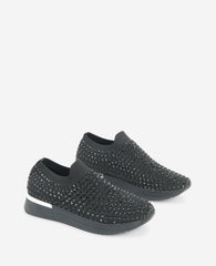 Women's Cameron Jewel Slip-On Sneaker with Sparkle | KC | Kenneth Cole BLACK