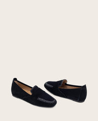 Sandra Suede Braid Detail Loafer Black | Gentle Souls by KC | Kenneth Cole BLACK SUEDE