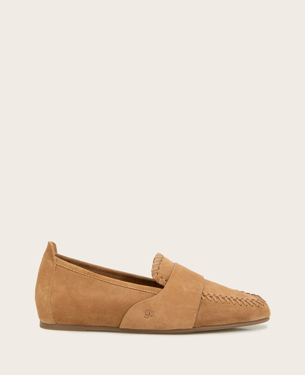 Sandra Suede Braid Detail Loafer | Gentle Souls by KC | Kenneth Cole CAMEL SUEDE