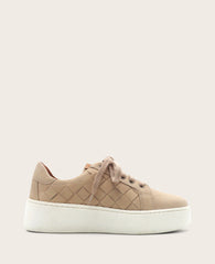 Kindy Nubuck Woven Sneaker Taupe | Gentle Souls by KC | Kenneth Cole LIGHT TAUPE NUBUCK