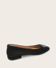 Shop Hanette Suede Flat Black | Gentle Souls by Kenneth Cole | Kenneth Cole BLACK SUEDE