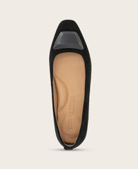 Shop Hanette Suede Flat Black | Gentle Souls by Kenneth Cole | Kenneth Cole BLACK SUEDE