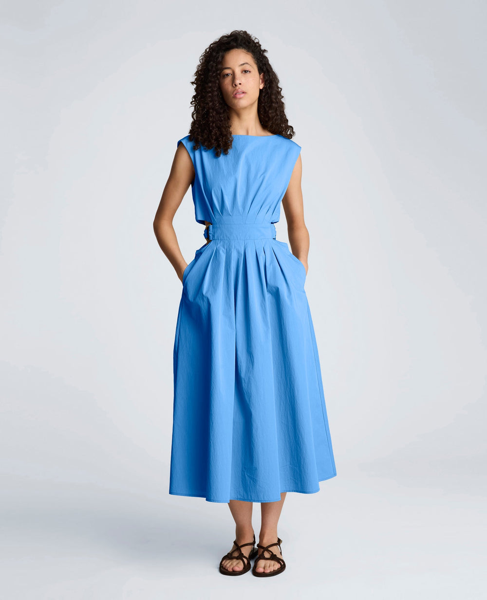 Shop Cotton Poplin Midi Dress – Lake Blue | Kenneth Cole | Kenneth Cole LAKE BLUE
