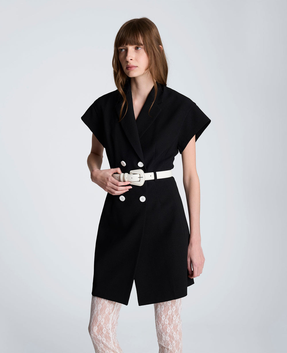 Mini Trench Jacket Dress – Natural White/Black | Kenneth Cole | Kenneth Cole BLACK/NATURAL WHITE