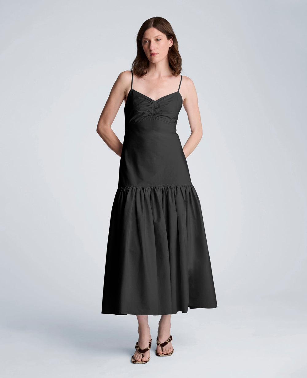 Sweetheart Bubble Flounce Midi Dress | Kenneth Cole BLACK