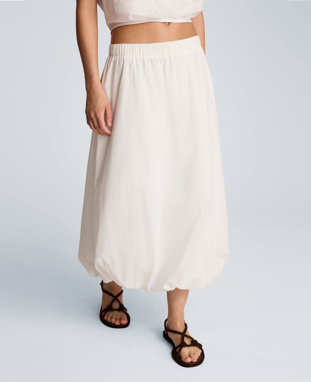 Pull On Bubble Maxi Skirt | Kenneth Cole PURE WHITE