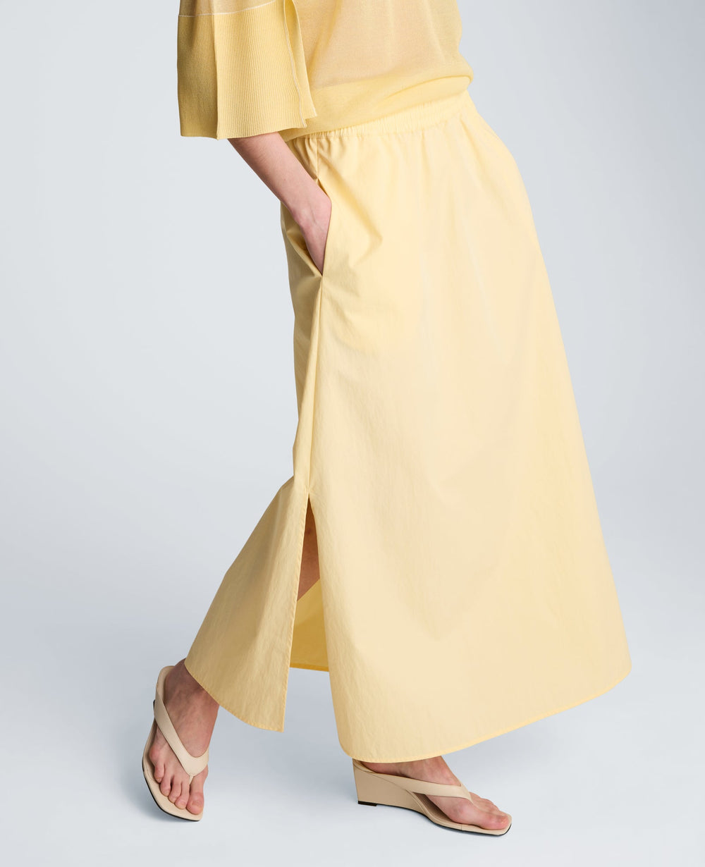 Pull On Maxi Skirt with Side Slits | Kenneth Cole PASTEL YELLOW