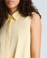 Shop Cotton Poplin Trapeze Mini Dress – Pastel Yellow | KC | Kenneth Cole PASTEL YELLOW