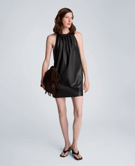 Buy Women's Gathered Halter Neck Mini Dress – Black | KC | Kenneth Cole BLACK