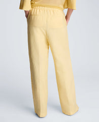 Shop Wide Leg Linen Blend Pant, Pastel Yellow | Kenneth Cole | Kenneth Cole PASTEL YELLOW