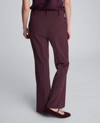 Luxe Twill Flare Leg Pant | Kenneth Cole DK AUBERGINE