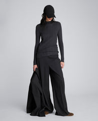 Long Sleeve Ribbed Mock Neck Sweater | Kenneth Cole CHARCOLE