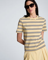 Crewneck Stripe Tee | Kenneth Cole PASTEL YELLOW MULTI