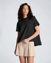 Shop Pleated Asymmetrical Hem Tee – Black | Kenneth Cole | Kenneth Cole BLACK