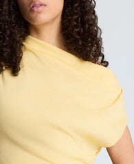 Asymmetrical Drape Neck Top | Kenneth Cole PASTEL YELLOW
