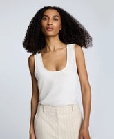 Shop Satin Scoop Neck Tank in Oyster | Kenneth Cole | Kenneth Cole OYSTER
