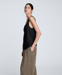 Satin Scoop Neck Tank | Kenneth Cole BLACK
