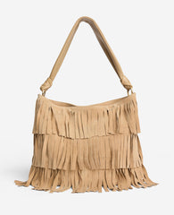 Fringe Slouch Hobo Bag | Kenneth Cole NATURAL